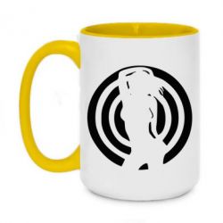 Чашка двухцветная 420ml девушка мишень - PrintSalon