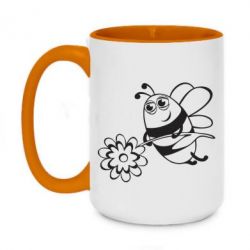 Чашка двухцветная 420ml Добрая пчелка - PrintSalon