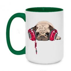 Чашка двухцветная 420ml Doug the pug - PrintSalon