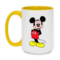 Чашка двухцветная 420ml Довольный Микки Маус - PrintSalon