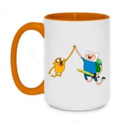 Чашка двухцветная 420ml Джейк и Фин - PrintSalon