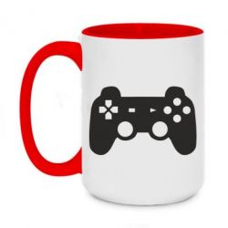 Чашка двухцветная 420ml Джойстик PS3 - PrintSalon
