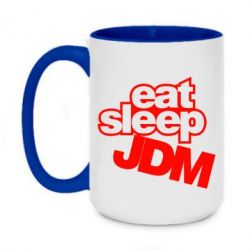 Чашка двухцветная 420ml Eat sleep JDM - PrintSalon
