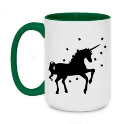 Чашка двухцветная 420ml Единорог - PrintSalon