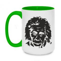 Чашка двухцветная 420ml Энштейн - PrintSalon