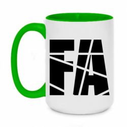 Чашка двухцветная 420ml Family fa - PrintSalon