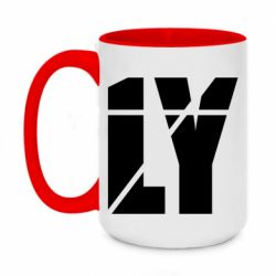 Чашка двухцветная 420ml Family ly - PrintSalon