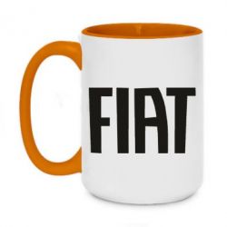 Чашка двухцветная 420ml Fiat Letters - PrintSalon