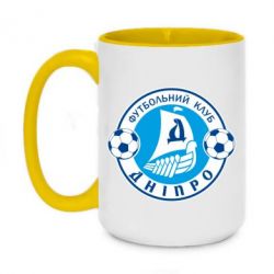 Чашка двухцветная 420ml ФК Днепр