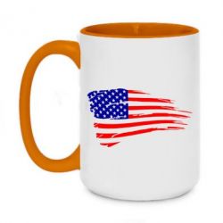 Чашка двухцветная 420ml Флаг США - PrintSalon