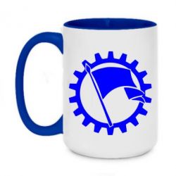 Чашка двокольорова велика Прапор у колі - PrintSalon