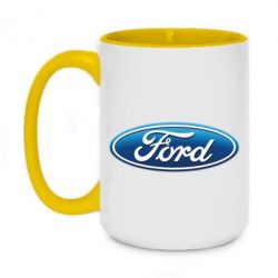 Чашка двухцветная 420ml Ford 3D Logo - PrintSalon
