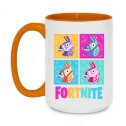 Чашка двухцветная 420ml Fortnite Llamas - PrintSalon