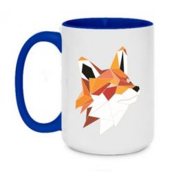 Чашка двокольорова велика Fox Triangular Art - PrintSalon
