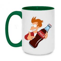 Чашка двокольорова велика Fry suggests cola - PrintSalon