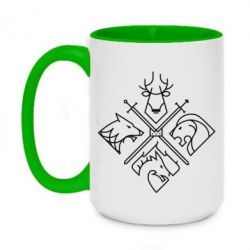 Чашка двухцветная 420ml Game of Thrones Houses - PrintSalon