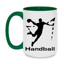 Чашка двухцветная 420ml Гандболист в прыжке