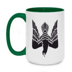 Чашка двухцветная 420ml Герб-сокіл - PrintSalon