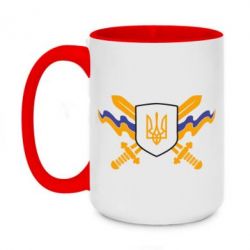 Чашка двухцветная 420ml Герб та мечи - PrintSalon