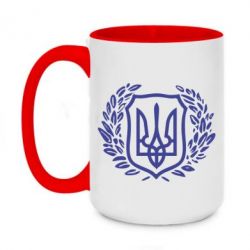 Чашка двокольорова велика Герб у вінку - PrintSalon