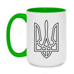 Чашка двухцветная 420ml Герб України (полий) - PrintSalon