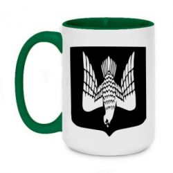 Чашка двухцветная 420ml Герб України сокіл - PrintSalon