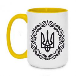 Чашка двухцветная 420ml Герб Украины - PrintSalon