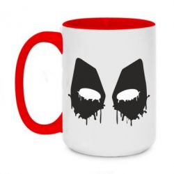 Чашка двухцветная 420ml Глаза Deadpool - PrintSalon