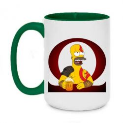 Чашка двухцветная 420ml God of war: Simpson - PrintSalon