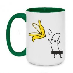 Чашка двокольорова велика Голий банан - PrintSalon