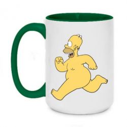 Чашка двухцветная 420ml Голый Гомер Симпсон - PrintSalon