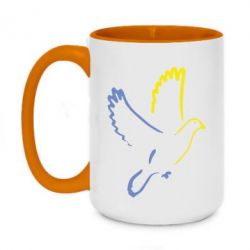 Чашка двухцветная 420ml Голуб миру - PrintSalon