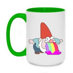 Чашка двухцветная 420ml Gravity Falls, dwarf and rainbow - PrintSalon