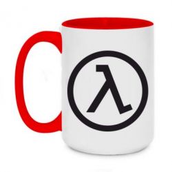 Чашка двокольорова велика Half Life Logo - PrintSalon