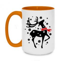 Чашка двухцветная 420ml Happy Cristmas - PrintSalon
