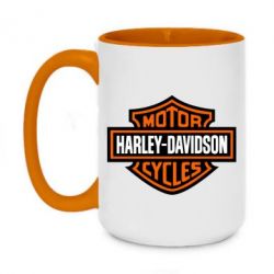 Чашка двухцветная 420ml Harley-Davidson logo - PrintSalon