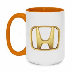 Чашка двухцветная 420ml Honda Gold Logo - PrintSalon