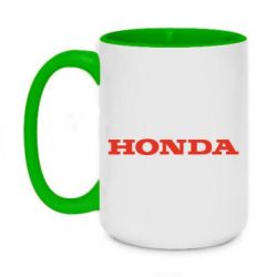 Чашка двухцветная 420ml Honda надпись - PrintSalon