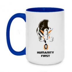 Чашка двокольорова велика Humanity first - PrintSalon