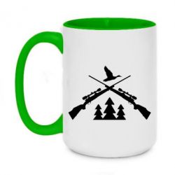 Чашка двухцветная 420ml Hunting for ducks - PrintSalon
