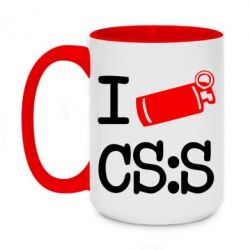 Чашка двокольорова велика I love CS Source - PrintSalon