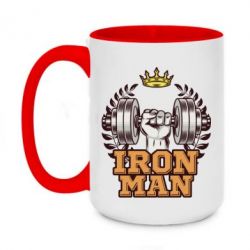 Чашка двокольорова велика Iron man and sports - PrintSalon
