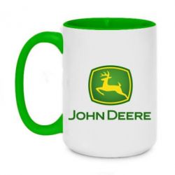 Чашка двухцветная 420ml John Deere logo - PrintSalon