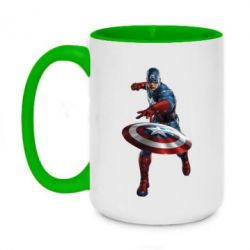 Чашка двухцветная 420ml Кэп - PrintSalon