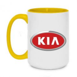 Чашка двухцветная 420ml KIA Logo 3D - PrintSalon