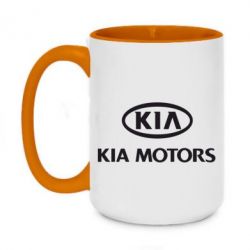 Чашка двухцветная 420ml Kia Logo - PrintSalon
