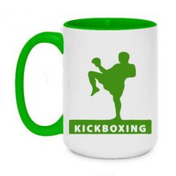 Чашка двокольорова велика Kickboxing Fighter - PrintSalon