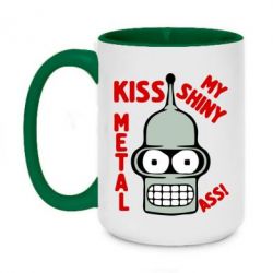 Чашка двухцветная 420ml Kiss metal - PrintSalon