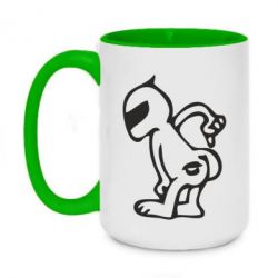 Чашка двухцветная 420ml Kiss my racer`s ass - PrintSalon