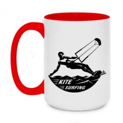 Чашка двокольорова велика KiteSurfing 1 - PrintSalon